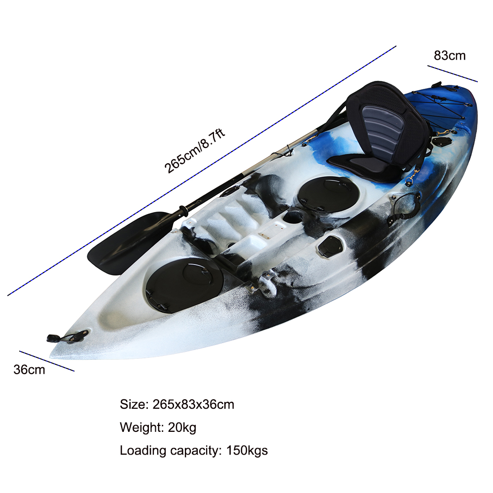 2.65m Single Seat HDPE Sit-On- - Fishing Kayak Pedal Drive ulasan dan harga