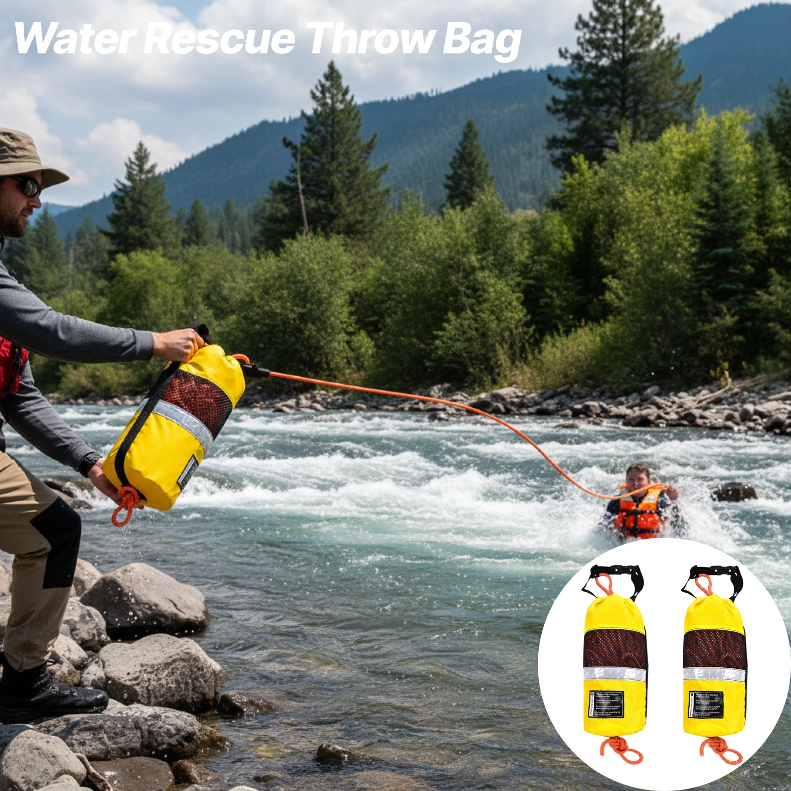 Throw Bag for Water Rescue Mar - Fishing Kayak Crate ulasan dan harga