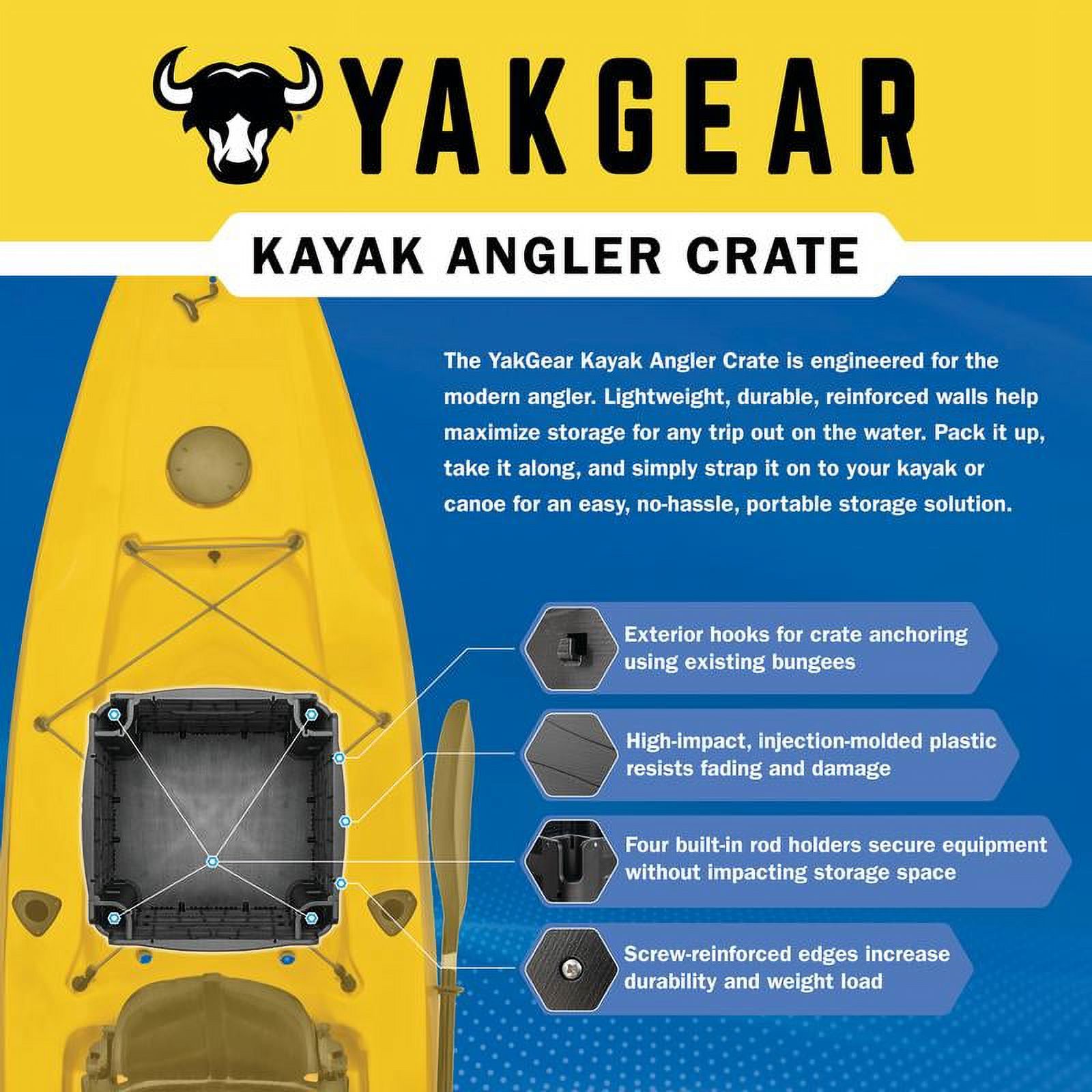 13-Inch Kayak Angler Crate – T - Fishing Kayak Crate ulasan dan harga