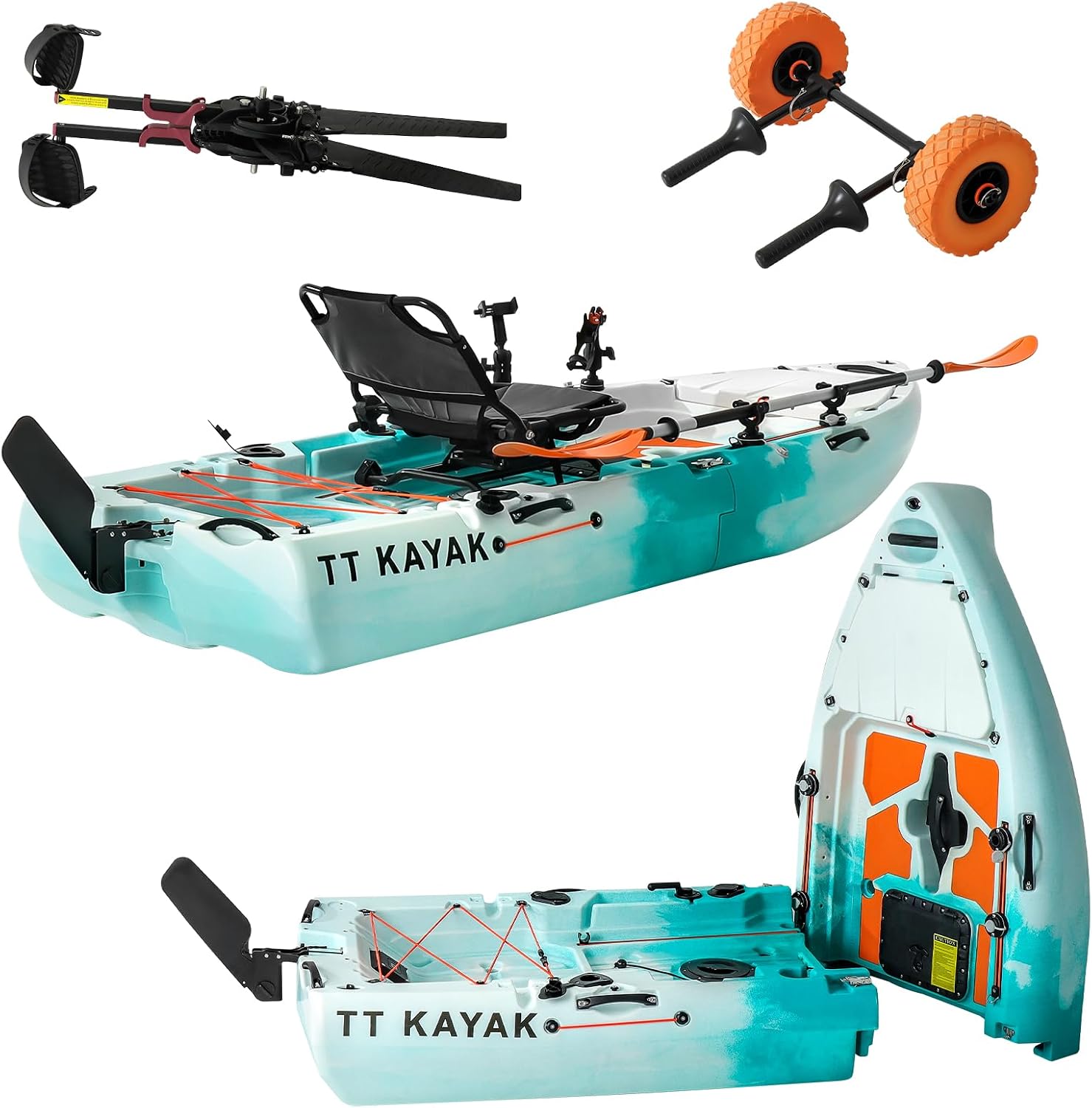 Modular Fishing Kayak with Car - Fishing Kayak Cart ulasan dan harga