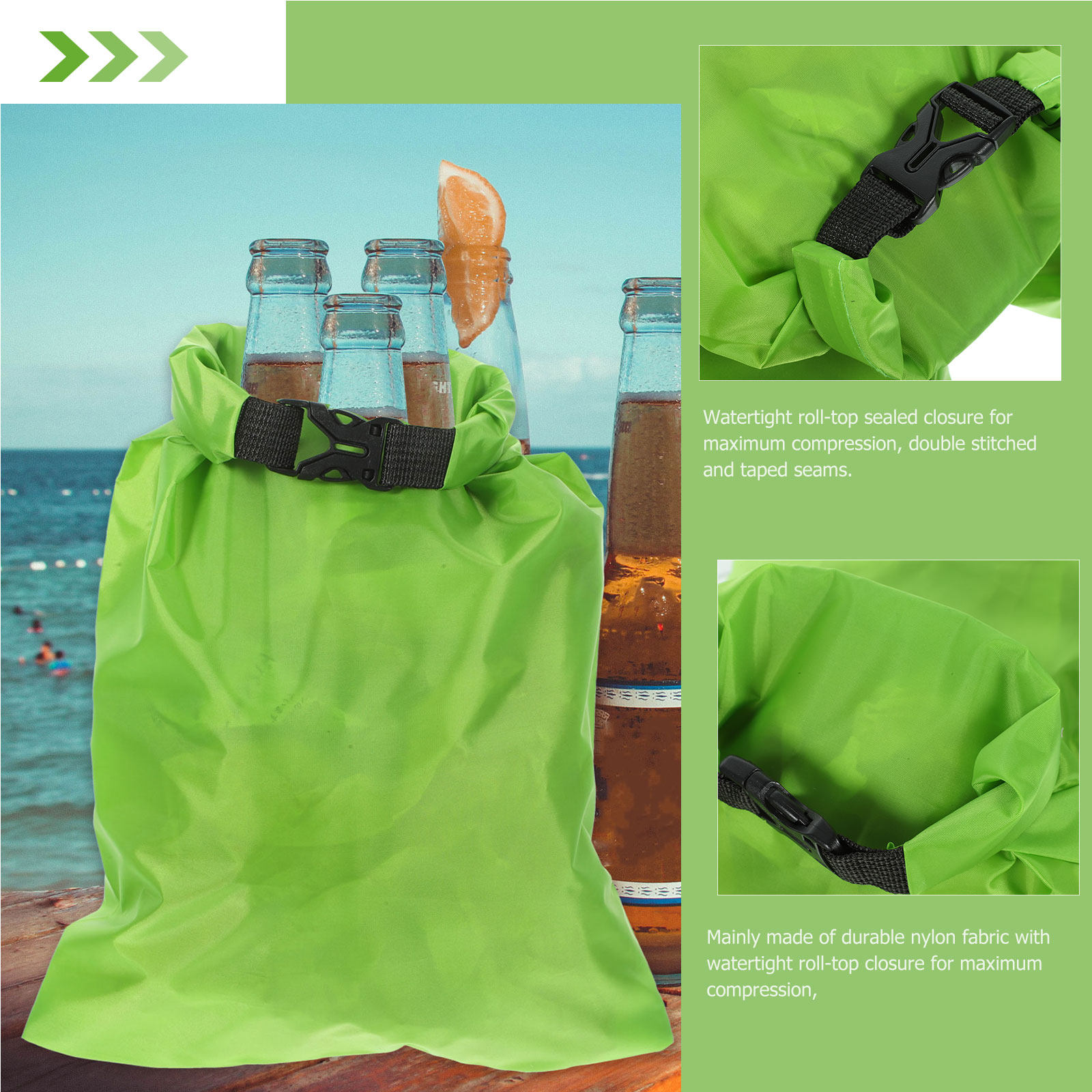 3Pcs Waterproof Dry Bag Nylon  - Fishing Kayak Storage Bag ulasan dan harga